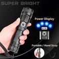 thumbnail image 5 of Linternas LED, linterna táctica superbrillante, luz de flash recargable, 5 modos de luz de flash impermeable con zoom, 5 of 5