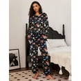 thumbnail image 2 of Ekouaer 2 Pack Women's Pajama Set Long Sleeve Top with Jogger Pants Lounge Sets Sleepwear Loungewear with Pockets, 2 of 2