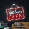 thumbnail image 3 of Handmadetneonsign Yes We're Open Neon Sign, Yes We're Open Neon Light, Open Shop LED Light, 3 of 5