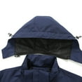 thumbnail image 6 of Mrmaere Men's Hooded Jacket Windproof Fabric Full-Zip Functional Stylish Outerwear for Daily & Outdoor Dark Blue XXL, 6 of 8