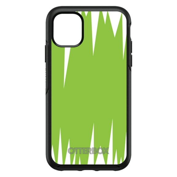 DistinctInk OtterBox Symmetry Custom Case for Apple iPhone 15 (6.1" Screen) - Lime Green White Spikes - Slim Profile Design