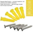 thumbnail image 4 of OUNONA 100pcs Plastic Wall Anchors Self Tapping Screws Kit For Drywall Installation Rotation Design Screws, 4 of 4