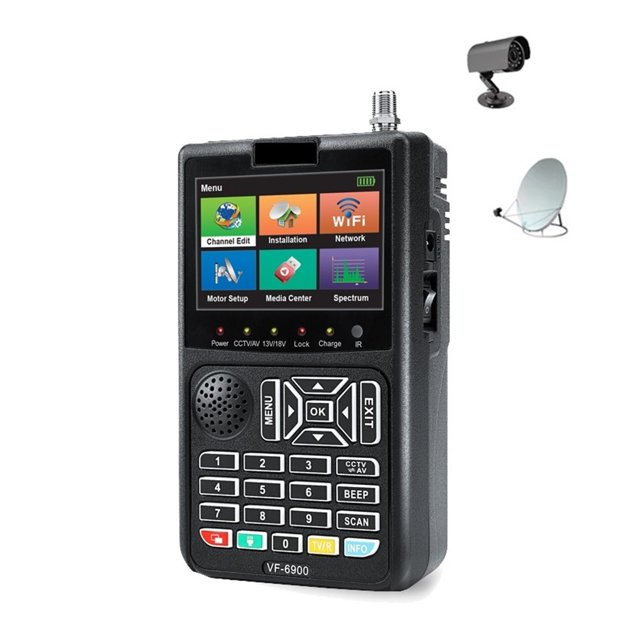 Digital Signal Finder Satlink LCD Screen DVB Receptor For QPSK Satellite Signal Meter Finder Commissioning Of Ground Antenna ,Portable Carrying