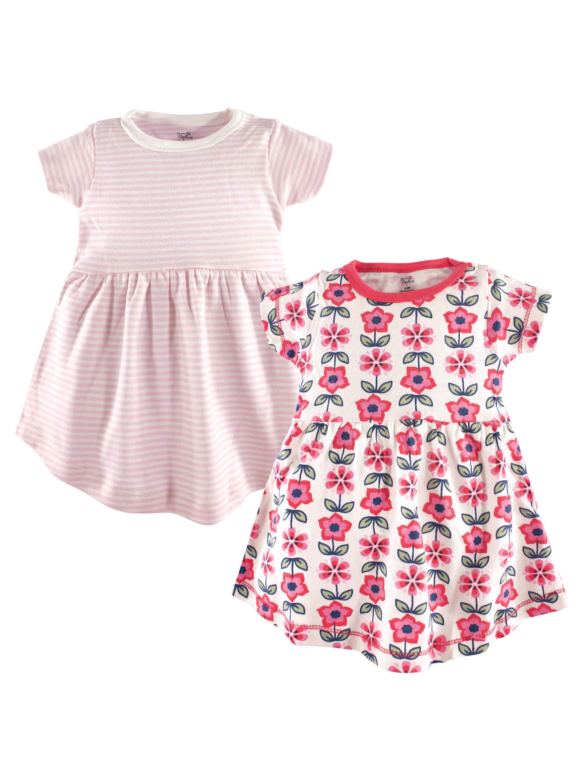Touched by Nature Baby-Girls Organic Cotton Dress 2 Pack 