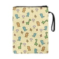 thumbnail image 2 of HELLHERO Book Sleeve Protector Pouch with Decorative Design Handle Polyester Book Carrying Case for Friend Bible or Book 11.42 x 8.66 Inch, Pastel Dinosaur Gathering, 2 of 8