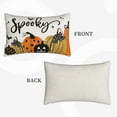 thumbnail image 2 of Halloween Pillow Covers 12x20 Set of 2 Spooky Bat Polka Dot Pumpkin Throw Pillows Outdoor Fall Halloween Decoration Pillowcase Linen Holiday Black Gold Cushion Case for Couch Sofa Home Decor, 2 of 6