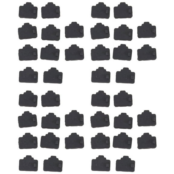 Ethernet Hub Port RJ45 Anti Dust Cover Cap Protector Plug 40Pcs Black