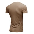 thumbnail image 5 of Men's Muscle Fit V Neck Tee - Stretch Short Sleeve Bodybuilding Shirt - 95% Polyester 5% Spandex, Ribbed Knit for Gym and Workout, 5 of 5