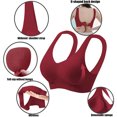 thumbnail image 4 of ylioge M-5X Plus Size Sports Bras for Women 3 Pack Wireless Push Up Bralettes High-Impact Breathable Support Lifting Athletic Workout Underwear Bra, 4 of 8