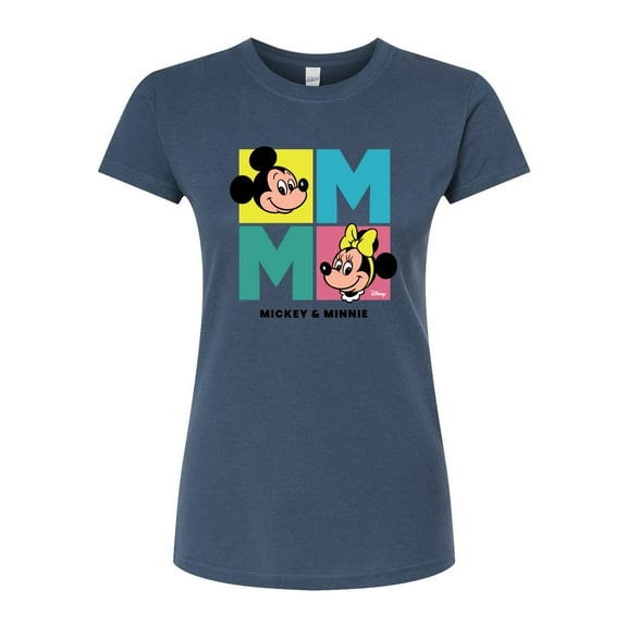 Disney - Minnie Mickey - Juniors Fitted Graphic T-Shirt