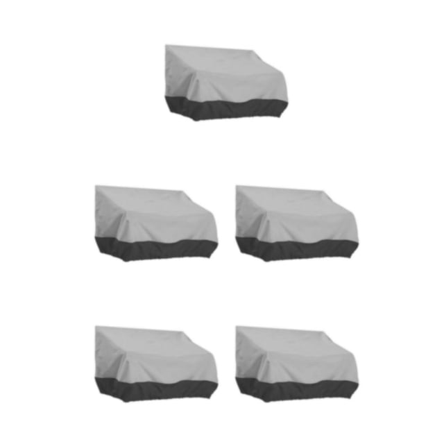 bedienty Chair Cover Furniture Storage Lounge Deep Seat Dustproof Foldable Covers Drawstring Protector Outdoor for Protection Grey + black 5Set