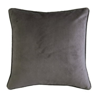 Sia Velvet 20" Square Decorative Throw Pillow 2PK Gray