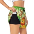 thumbnail image 3 of Lsque African Animals in the Jungle Printed Women's Running Shorts with Liner Pockets,Elastic Quick Dry Workout Athletic Gym Yoga Shorts,Womens High Waist Shorts-X-Large, 3 of 9
