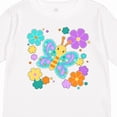 thumbnail image 4 of Inktastic Cute Butterfly and Flowers Boys or Girls Long Sleeve Toddler T-Shirt, 4 of 5