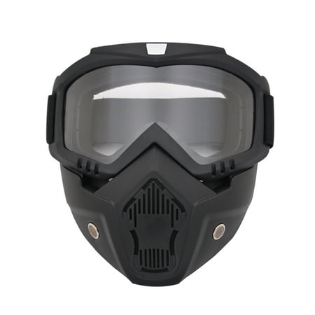 Modular Mask Detachable Goggles Motorcycle Racing Helmet Protective Face Mask