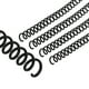 thumbnail image 1 of Bobinas de encuadernación de plástico Uxcell de 6mm (1/4"), 20 piezas, capacidad para 30 hojas, negro, 1 of 6