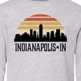 thumbnail image 4 of Inktastic Indianapolis Indiana Skyline Retro Long Sleeve Youth T-Shirt, 4 of 5