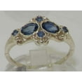 thumbnail image 3 of 925 Sterling Silver Natural Sapphire Womens Anniversary Ring - Size 10.25, 3 of 5