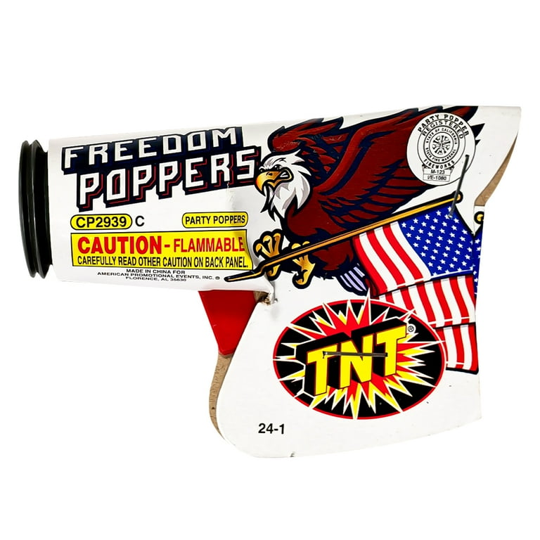 Freedom Poppers, TNT Fireworks ,Cardboard Party, Holiday Popper, 6