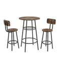 thumbnail image 4 of UHOMEPRO 3 Pieces Bar Table Set, Modern Bar Table Set with 2 Stools, Home Kitchen Breakfast Table and Chairs Set Ideal for Pub, Living Room, Breakfast Nook, Easy to Assemble, Rustic Brown, 4 of 9