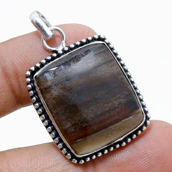 Montana Agate Gemstone Pendant Handmade Gift Unique Design Jewelry 1.9" MXP 8284