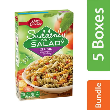 (5 Pack) Betty Crocker Suddenly Salad Classic Pasta Salad, 7.75 (Best Salad To Go With Pasta)