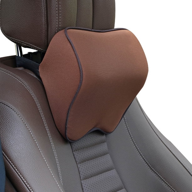 Almohada cervical ergonómica de espuma viscoelástica para coche con correa ajustable | Funda transpirable y extraíble para silla de oficina y viajes | Alivia el dolor de cuello y hombros | 25 x 23 x