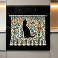 thumbnail image 4 of Clearance Oven Curtain for Farmhouse Kitchen Decor Stove Cover Skirt with Lace Ruffle Trim & 8 Ribbon Ties, Rustic Decorative Oven Door Curtain for Kitchen, Dishwasher & Range, 4 of 7