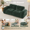 thumbnail image 2 of Eyisean 80.3" Velvet Modular Sectional Loveseat Sofa, 2-Seater Modern Tufted Boneless Couch with Anti-Slip Design, No Assembly Required, Comfy Cloud Sectional Couches for Living Room, Apartment, 2 of 16