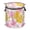 Abstract Floral Design Elements, variant on Pop-Up Collapsible Laundry Hamper With Zippered Lid Dual Handles 50L Flowers Ladybugs