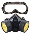 thumbnail image 1 of Mascarilla Respiratoria, Kit de Mascarilla de Protección Respiratoria Reutilizable, Anti Polvo, Mascarilla Química Anti Gas con Gafas Protectoras para Trabajos de Pintura, Lijado de Bricolaje, 1 of 5