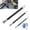 3pcs Black, variant on 2027 Flexible Socket Extension Set, 1/4" 3/8" 1/2" Drive Universal Joint Extension Bar, 360° Bendable Wobble Extension, High Torque Spring Steel for Ratchet & Automotive Repair