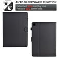 thumbnail image 3 of Case for Samsung Galaxy Tab A7 Lite 8.7" 2021 SM-T225/SM-T220/SM-T225N/SM-T227U, Carbon Fiber Texture PU Leather Multi-Angle Viewing Stand Shockproof Flip Case with Card Slots Magnetic Clasp, Black, 3 of 6