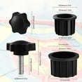 thumbnail image 3 of Umbrella Hole Ring Plug Patio Umbrella Hole Cap 6 Pcs Bexikou Black Plastic Outdoor Umbrella Base Replacement Parts, 3 of 7