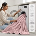 thumbnail image 6 of Ameha Fleece Blanket – Soft Plush Lightweight Cozy Blanket, All Season Warm Microfiber, Machine Washable, Twin Pink, 6 of 7