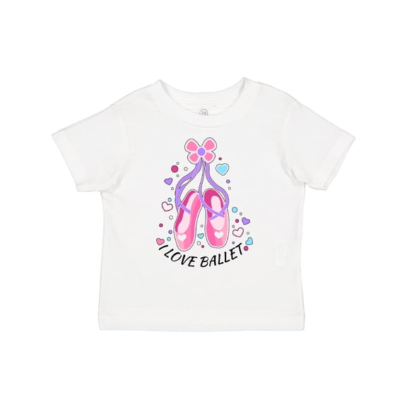 Inktastic I Love Ballet Slippers Boys or Girls Toddler T-Shirt