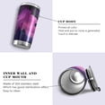 thumbnail image 2 of SKYSONIC Purple Forest Tumbler Stainless Steel Double Wall Vacuum Reusable Insulated Mug with Straw and Built-in Coaste for Cold and Hot Beverages, 20oz, 2 of 7