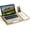 White Oak Woodgrain, variant on Home Office Lap Desk with Device Holder, Mouse Pad and Phone Holder - Grey Wood Grain - Fits 15.6" Laptop