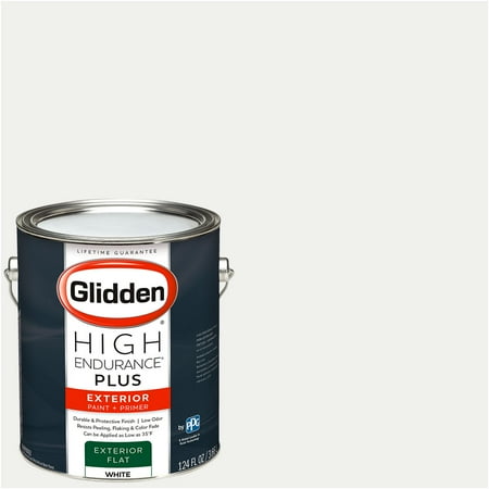 Glidden High Endurance Plus, Exterior Paint and Primer, Ready Mix White