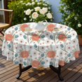 thumbnail image 4 of Pioneer Flower Floral Print Pattern Round Tablecloth 60 X 60 Inch, Wrinkle Resistant Wipeable Table Cloth for Kitchen Dining Picnic Patio Party, 4 of 6