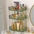 thumbnail image 2 of Organizador de mostrador de baño Shuang Qing de plástico verde de 3 niveles, 2 of 6
