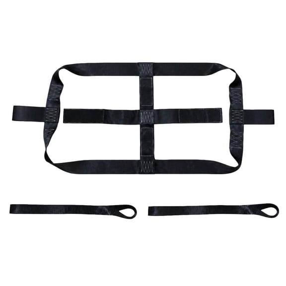 Motorcycle Rear Wheel Tie-Down Webbing Kit,Heavy Duty Rear Wheel Strap, 3-Piece Polyester Set with 2 Soft Handlebar Straps for Trailer and Pickup Transport Use