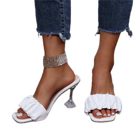 

Square Peep Toe Ladies High Heels Sandals Elegant Casual Shoes Summer Beach Square Peep Toe Elegant Casual Shoes Summer Beach Supply Ladies High Heels Sandals 41 White