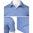 thumbnail image 5 of H2H Mens Cool Dry Compression Short Sleeve Polo T-Shirts LIGHTBLUE US M/Asia L (CMTTS268), 5 of 6