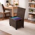 thumbnail image 2 of Casafield Rolling Filing Cabinet, Espresso Dark Brown - Water Hyacinth Hanging File Folder Organizer, Home Office Storage, 2 of 7