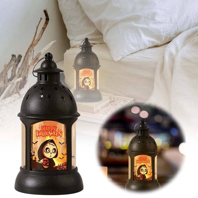 Halloween Camping Light Portable Festival Night Retro Candle Windproof Pendant Prop