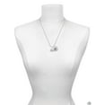 thumbnail image 3 of Delight Jewelry Silvertone 3-D Clear Crystal Spider Silvertone Script Initial Disc - N - Charm Necklace, 20"+3", 3 of 4