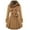 Camel, variant on Women's Faux Fur Coat Double Breasted Thick Wool Pea Coats Trench Jacket Winter Warm Outfits