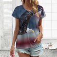 thumbnail image 3 of American Eagle, American Flag Women's Blouse Short Sleeve Women's Top T-Shirt Spring Summer Clothes, 3 of 7