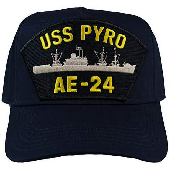 USS PYRO AE-24 Ship HAT - Navy Blue - Veteran Owned Business